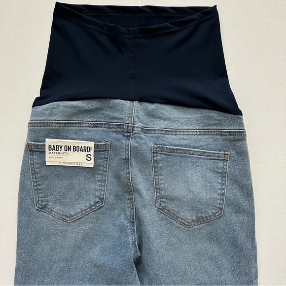 Gemma Rae Women’s Maternity Midi Short Ankle Jeans Size S - Picture 10 of 14